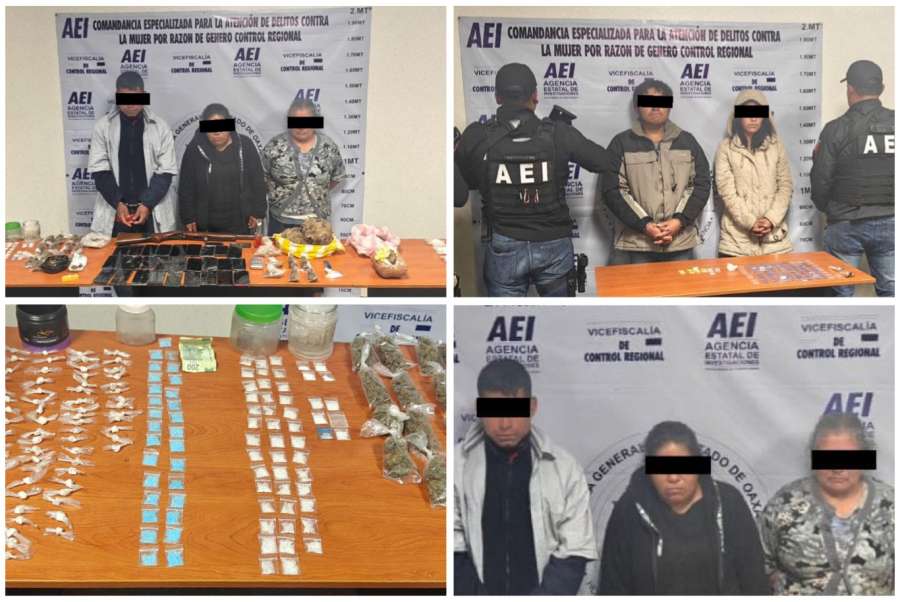 Desmantelan narcomenudeo en Ixtlán; 5 detenidos en Oaxaca